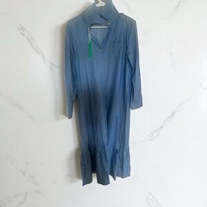 NWT large blue jean dress